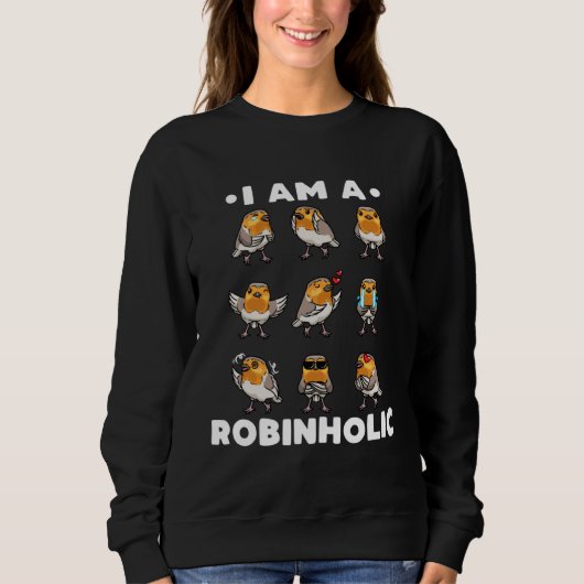 European Robin Bird Robinholic Trui (Voorkant)