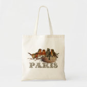 European Robin Birds Nest Paris Frankrijk Tote Bag (Voorkant)