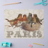 European Robin Birds Nest Paris ontkoppeling Tissuepapier (Craft)