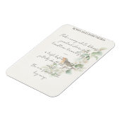 European Robin & Hawthorn – Editable Botanical Wed Magneet (Linkerzijde)