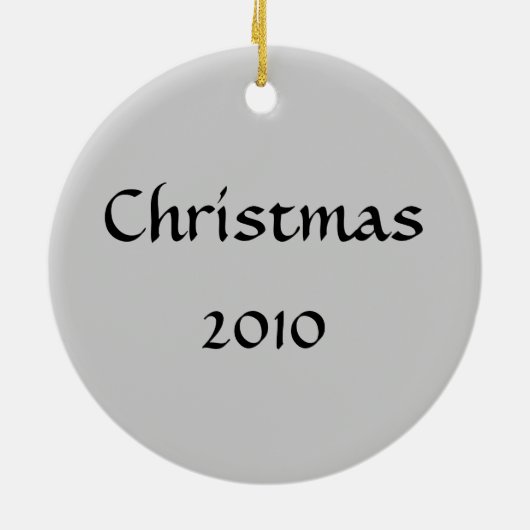 European Robin & Holly Keramisch Ornament (Achterkant)