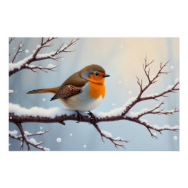 European Robin  Perfect Poster