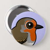 European Robin Ronde Button 4,0 Cm (Voorkant /achterkant)