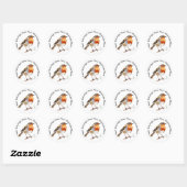 European Robin Ronde Sticker (Vel)