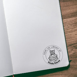 European Short Hair Cat, boek uit de bibliotheek v Rubberstempel