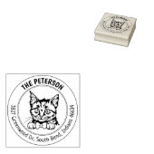 European Short Hair Cat Retouradres Rubberstempel (Gestempeld)