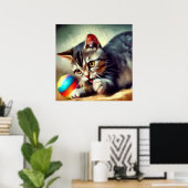 European Shorthair Cat Poster (Thuiskantoor)
