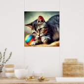 European Shorthair Cat Poster (Keuken)