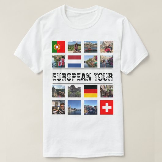 European Tour Gepersonaliseerd T-shirt (Design voorkant)