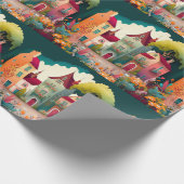 European Town Wrapping Paper Cadeaupapier (Hoek)