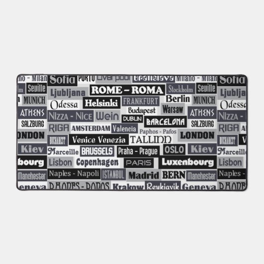 European Traveler custom mousepad Bureaumat (Voorkant)