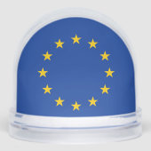 European Union flag snow globe with custom photo Sneeuwbol (Voorkant)