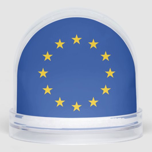 European Union flag snow globe with custom photo Sneeuwbol (Voorkant)