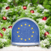 European Union flag snow globe with custom photo Sneeuwbol (Kerstmis)