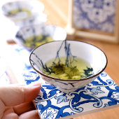 European Vintage Sintra Blue Design Tile Coasters Tegeltje