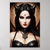European women demon Lord | AI Art Poster (Voorkant)