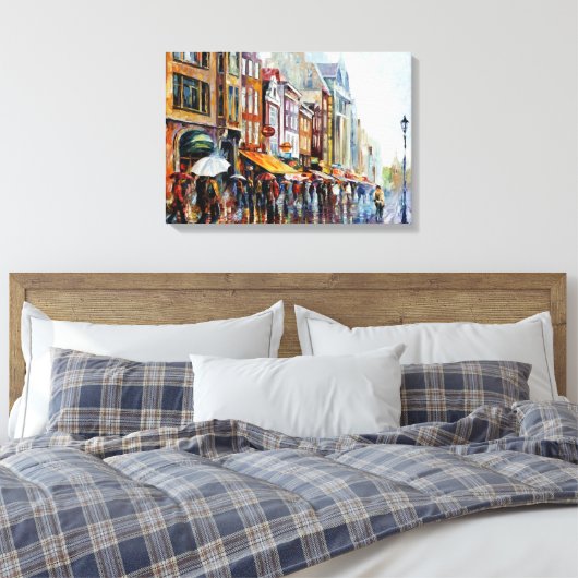 EuropeanCitiesSchilderd door Fan Art Canvas Afdruk (Insitu (Slaapkamer))