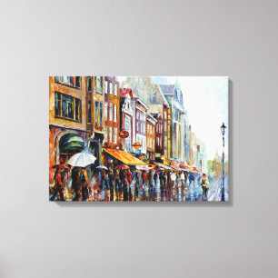 EuropeanCitiesSchilderd door Fan Art Canvas Afdruk