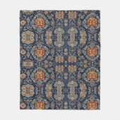 Europees bloemmotief fleece deken (Voorkant)