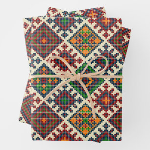 Europees borduurwerk Abstract patroon Inpakpapier Vel