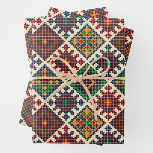  Europees borduurwerk Abstract patroon Inpakpapier Vel (In situ)