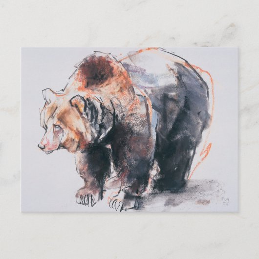 Europees bruin Beer 2001 Briefkaart (Voorkant)