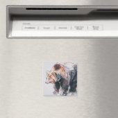 Europees bruin Beer 2001 Magneet (Insitu (Vaatwasser))