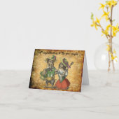  Europees Dachshund Paar Pas getrouwd kaart (Gele Bloem)