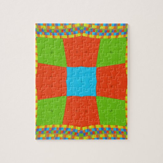 Europees etnisch stammenpatroon legpuzzel (Verticaal)