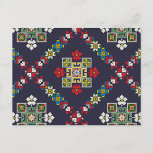  Europees folkpatroon Briefkaart