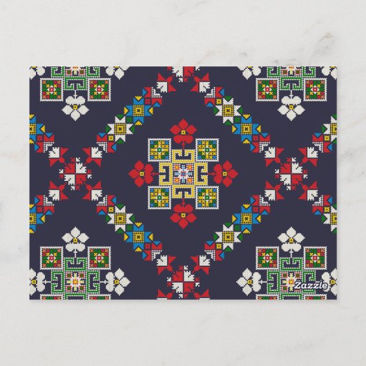  Europees folkpatroon Briefkaart (Achterkant)