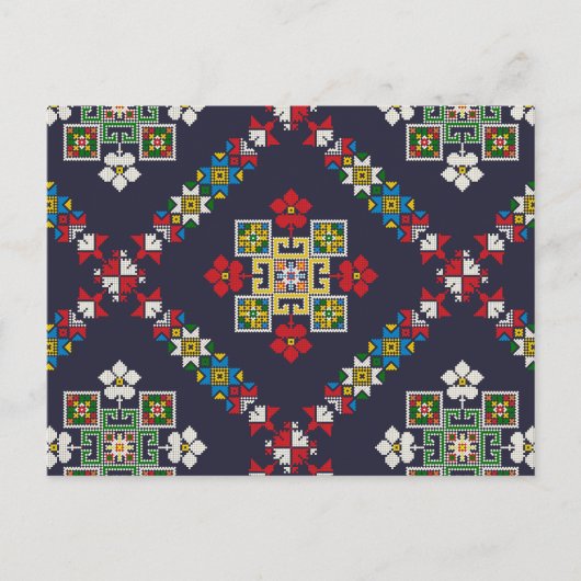 Europees folkpatroon Briefkaart (Voorkant)