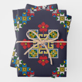  Europees folkpatroon Inpakpapier Vel (In situ)