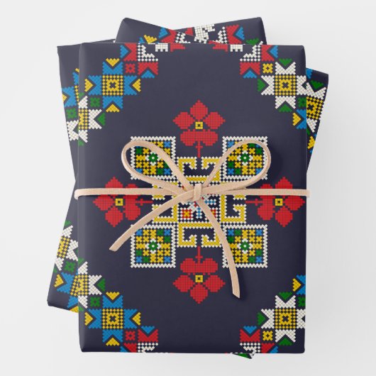 Europees folkpatroon Inpakpapier Vel (In situ)