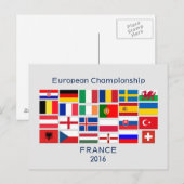 Europees kampioenschap voetbal Football 2016 Briefkaart (Voorkant / Achterkant)