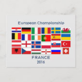 Europees kampioenschap voetbal Football 2016 Briefkaart (Voorkant)