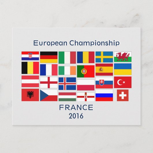 Europees kampioenschap voetbal Football 2016 Briefkaart (Voorkant)