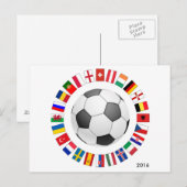 Europees kampioenschap voetbal Football 2016 Briefkaart (Voorkant / Achterkant)