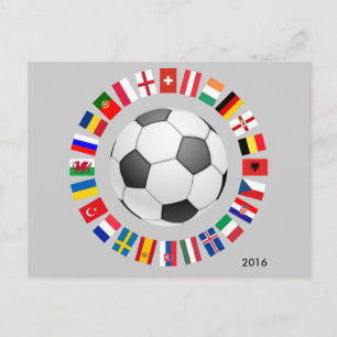 Europees kampioenschap voetbal Football 2016 Briefkaart