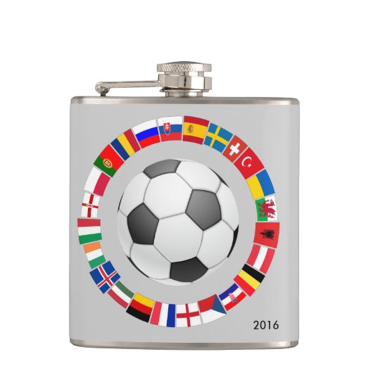 Europees kampioenschap voetbal Football 2016 Heupfles (Voorkant)