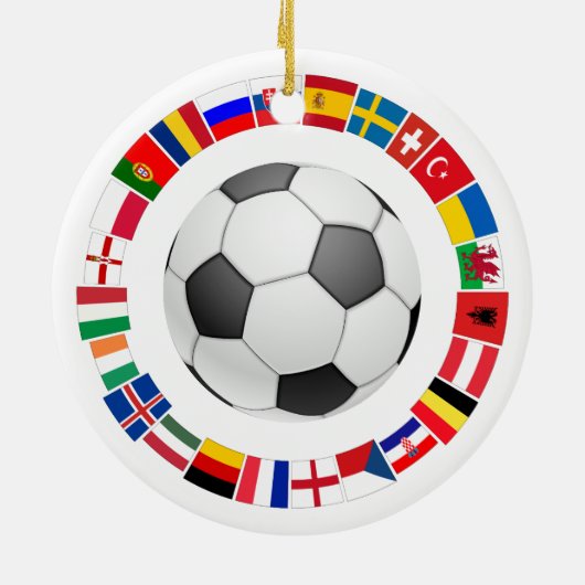 Europees kampioenschap voetbal Football 2016 Keramisch Ornament (Achterkant)