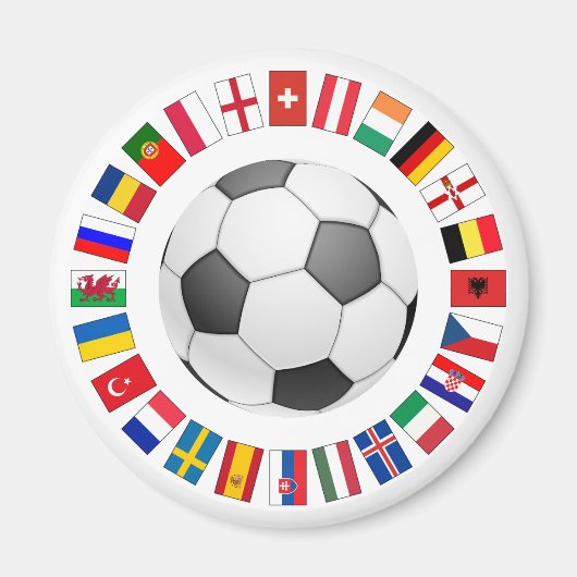 Europees kampioenschap voetbal Football 2016 Magneet (Voorkant)