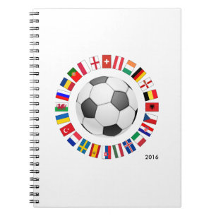 Europees kampioenschap voetbal Football 2016 Notitieboek
