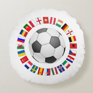Europees kampioenschap voetbal Football 2016 Rond Kussen