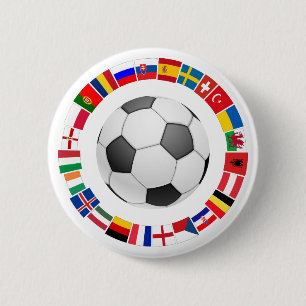 Europees kampioenschap voetbal Football 2016 Ronde Button 5,7 Cm