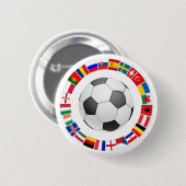 Europees kampioenschap voetbal Football 2016 Ronde Button 5,7 Cm (Voorkant /achterkant)