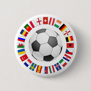 Europees kampioenschap voetbal Football 2016 Ronde Button 5,7 Cm