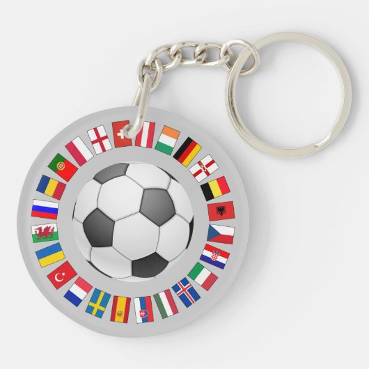 Europees kampioenschap voetbal Football 2016 Sleutelhanger (Achterkant)