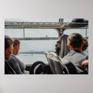 Europees landelijk gebied Bus Ride 1968 Poster