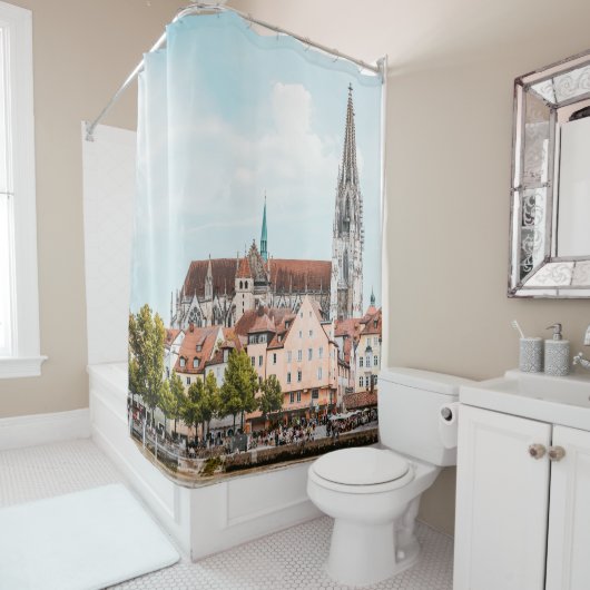 Europees landschap douchegordijn (In situ)